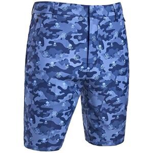 G/FORE Men’s Icon Camo Skull & T’s Printed Golf Shorts Blue Size 32 9” Inseam